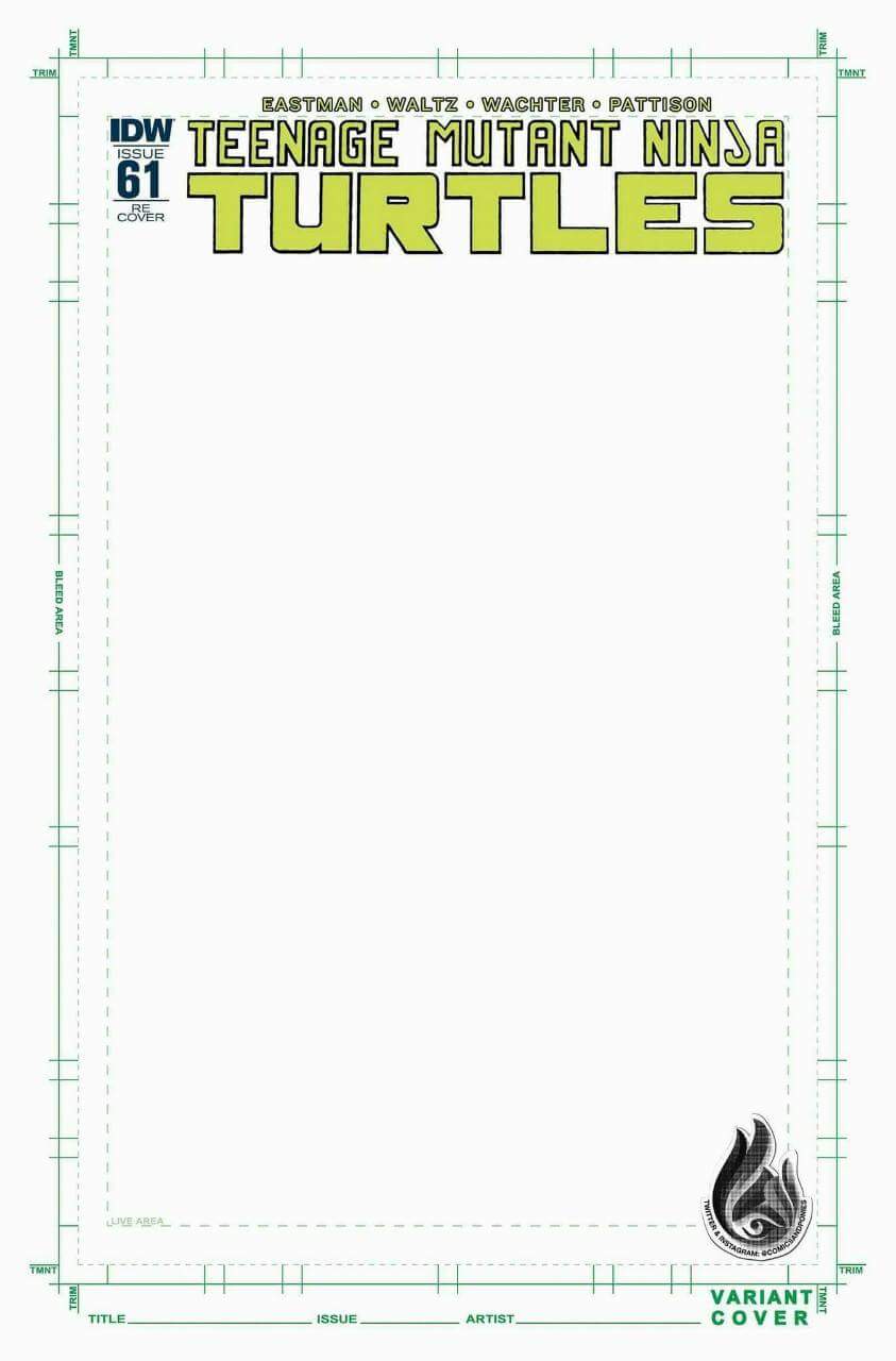 Exclusive Blank Emerald Teenage Mutant Ninja Turtles #61 Limited Edition variant cover